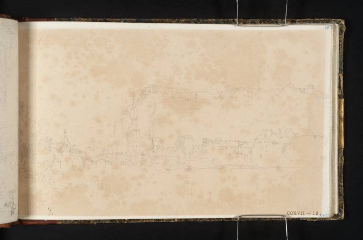 Joseph Mallord William Turner, ‘Dinant, Looking Downstream from the West Bank opposite the Town Hall’ 1824