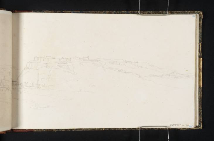 Joseph Mallord William Turner, ‘Givet and Fort Charlemont, Looking Upstream from North of the Town’ 1824