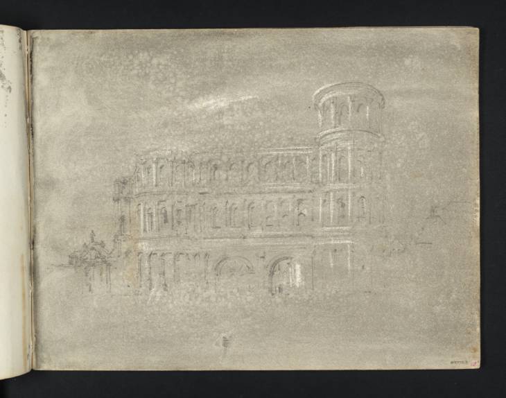 Joseph Mallord William Turner, ‘The Porta Nigra, Trier, from the North (outside the Gate)’ 1824