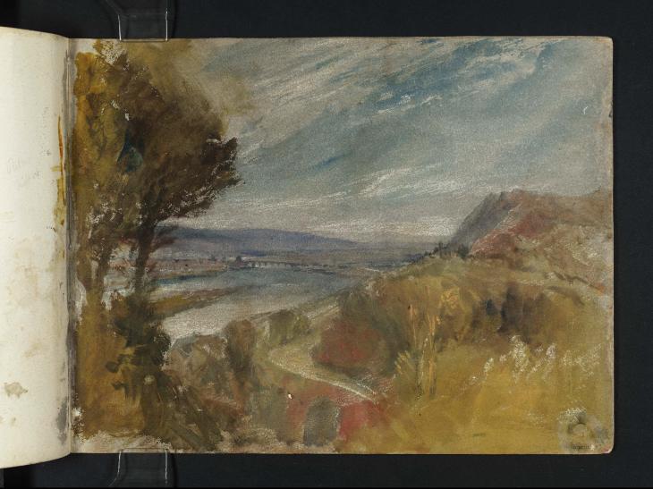 Joseph Mallord William Turner, ‘The Moselle from the Hillside at Pallien, Looking Upstream with the Roman Bridge in the Distance and Trier Hidden behind the Trees on the Left’ 1824