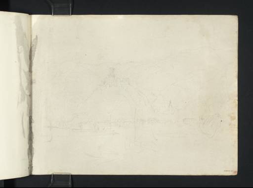 Joseph Mallord William Turner, ‘Schloss Stolzenfels and Kapellen from the Junction of the Lahn and the Rhine’ 1824