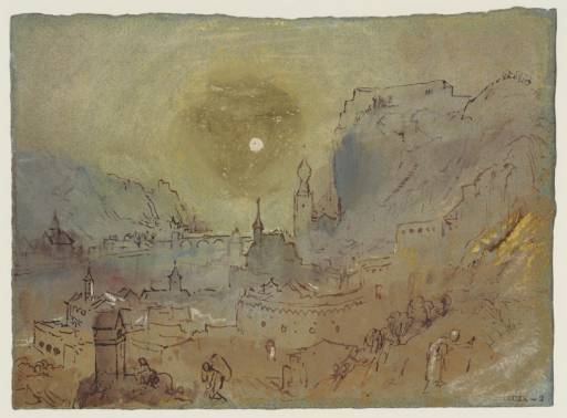Joseph Mallord William Turner, ‘Dinant from the South-East: Evening’ c.1839