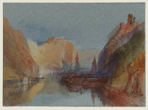 Joseph Mallord William Turner, ‘Dinant, Bouvignes and Crèvecoeur: Sunset’ c.1839