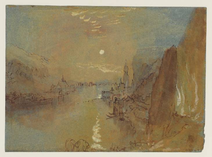 Joseph Mallord William Turner, ‘Dinant from the Roche à Bayard: Moonlight’ 1839