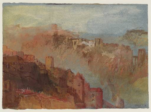 Joseph Mallord William Turner, ‘The Bock and the Rham, Luxembourg, above the Alzette Valley’ c.1839