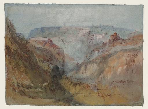 Joseph Mallord William Turner, ‘Luxembourg from the Alzette Valley’ c.1839