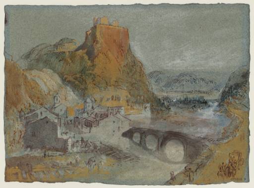 Joseph Mallord William Turner, ‘Franchimont and the Bridge over the Hoëgne at Marché de Theux’ c.1839