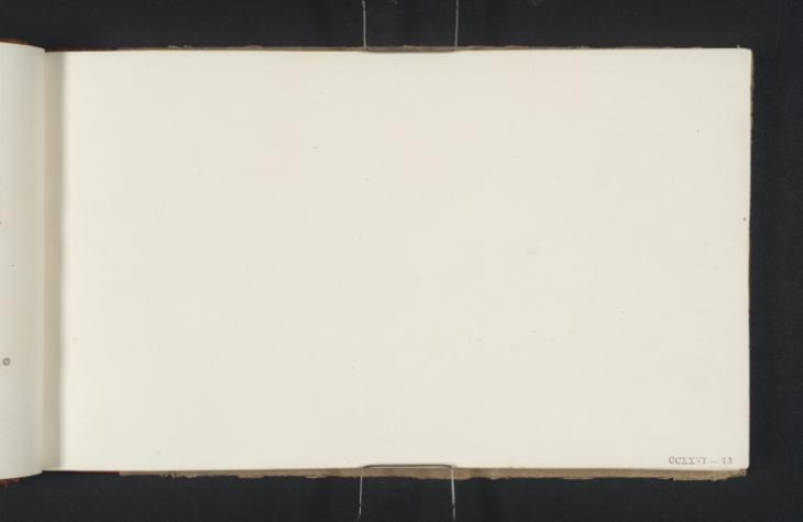 Joseph Mallord William Turner, ‘Blank’ c.1827 (Blank right-hand page of sketchbook)
