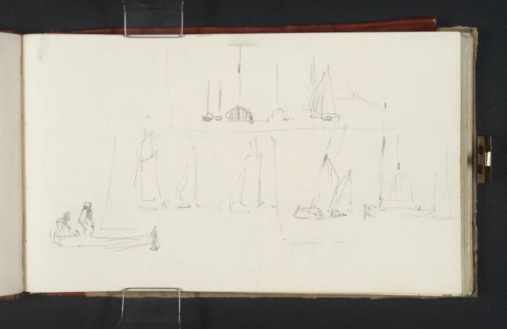 Joseph Mallord William Turner, ‘Yachts under Sail; Sailing Boats Moored off East Cowes Castle’ 1827