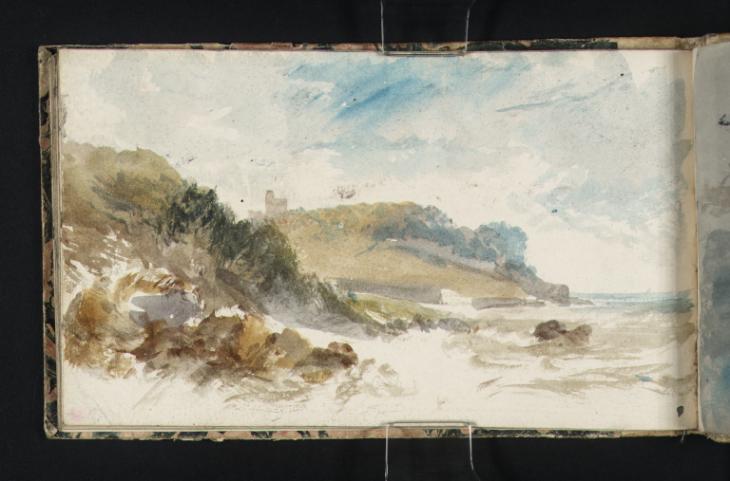 Joseph Mallord William Turner, ‘A Rocky Headland on the Isle of Wight, with the ?East Cowes Castle or Norris Castle Beyond’ 1827