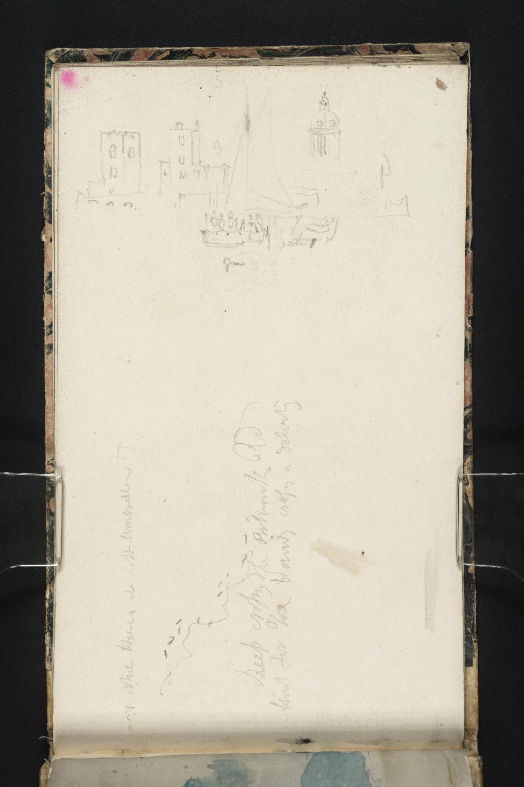 Boat in Harbour; Also a Diagram