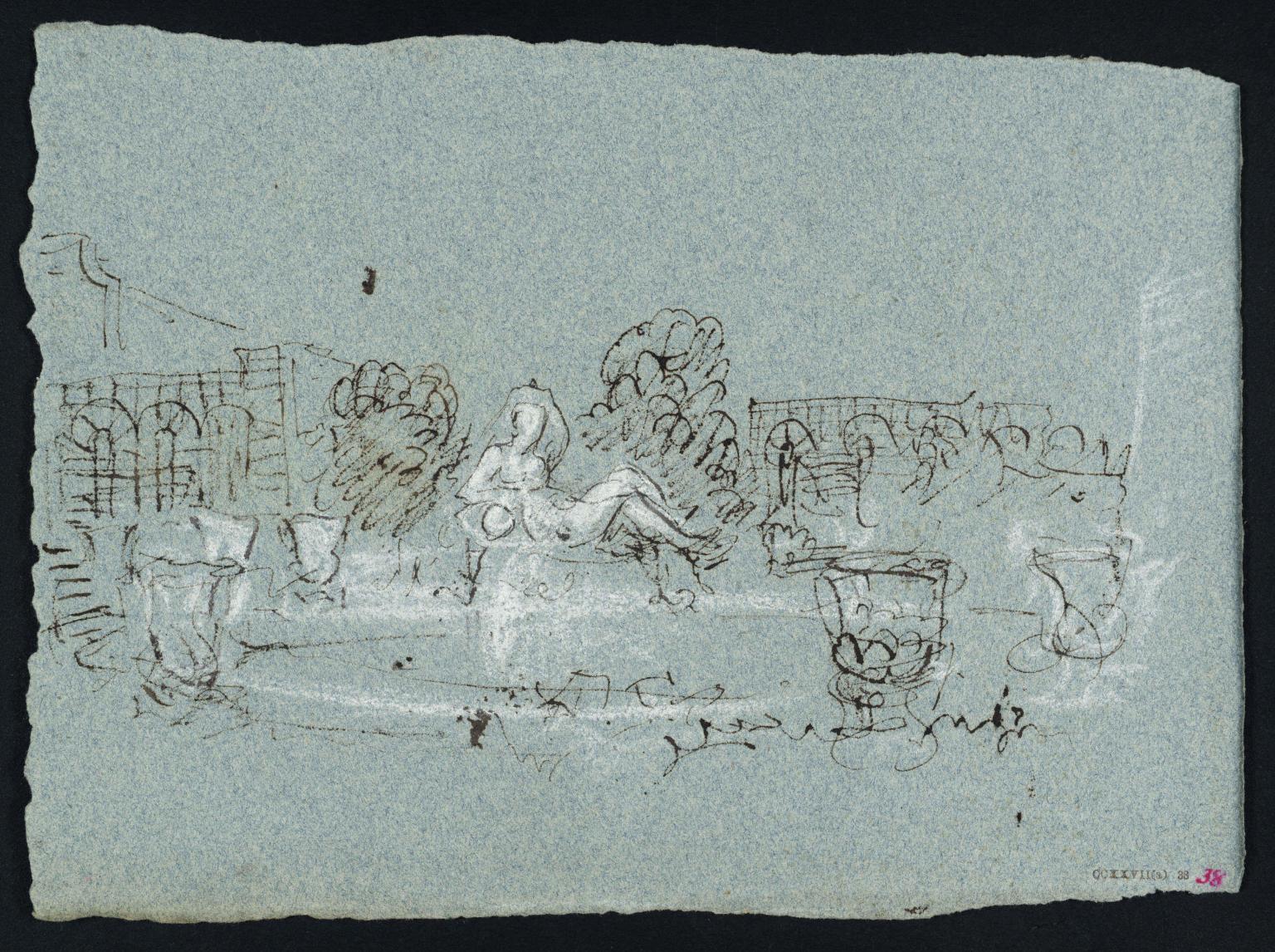 The Fountain Basin, with Statue