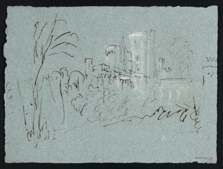 Joseph Mallord William Turner, ‘East Cowes Castle from the South, beyond Trees’ 1827