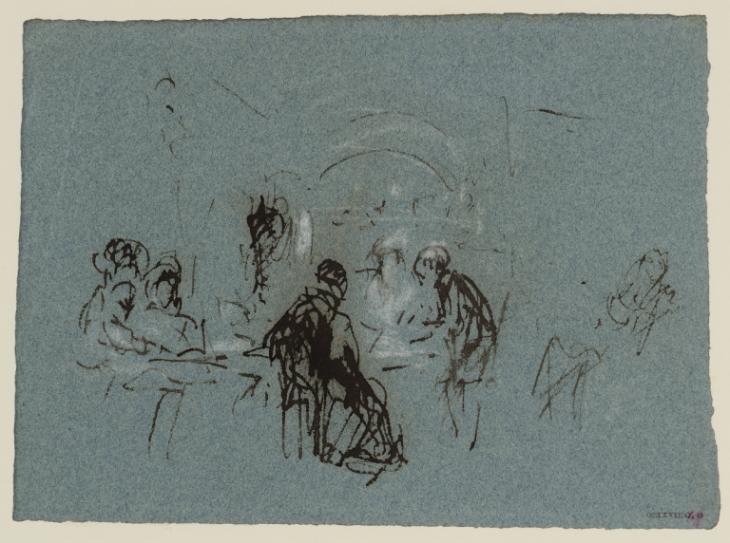 Joseph Mallord William Turner, ‘East Cowes Castle: ?The Library, with Figures’ 1827