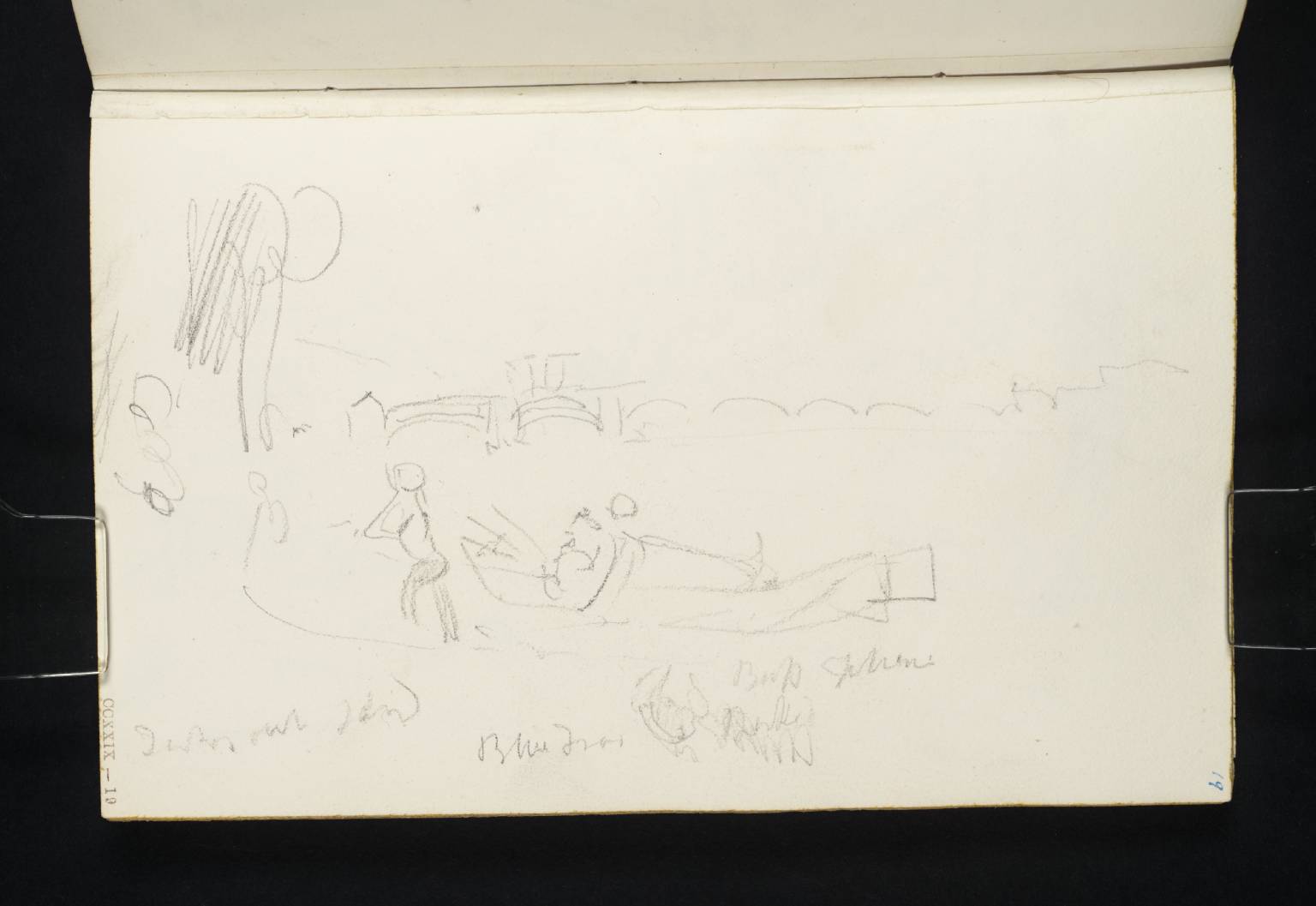 River Scene, with Bridge, and Figures Taking out Sand [Turner] from Boat