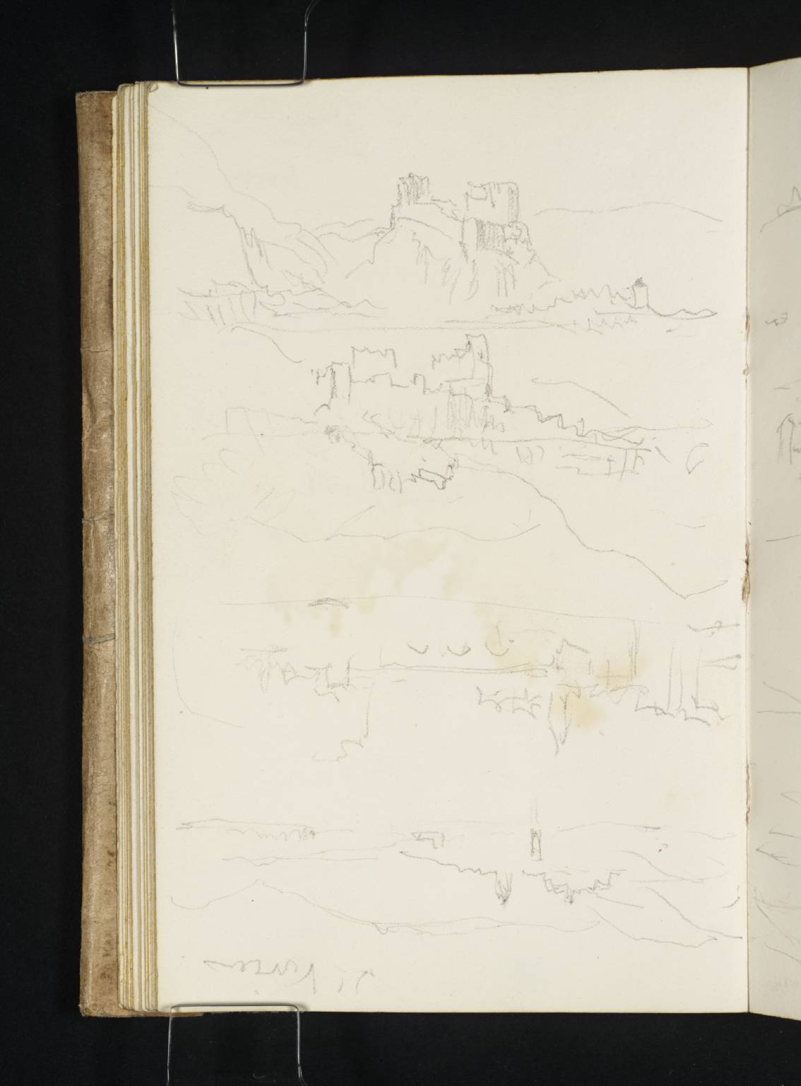 Castle on Hill, Etc. S. Vivier [Turner] (?Viviers-sur-Rhône)