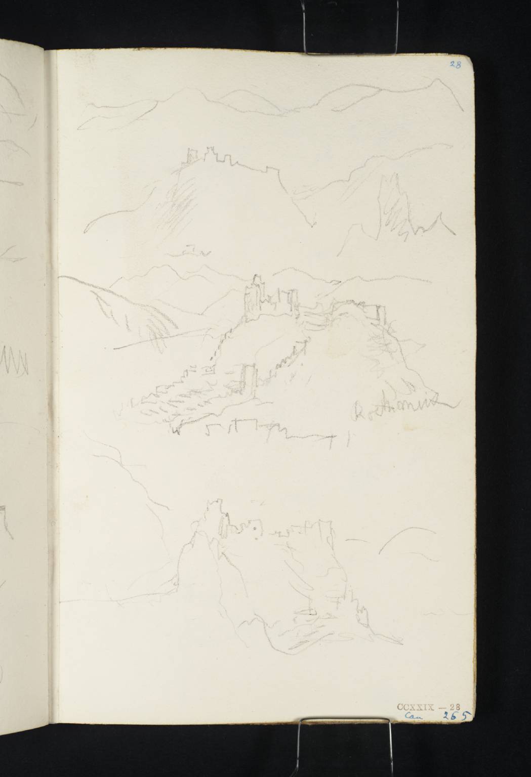 Castle among Rocks. Rockmur [Turner] (?Rochemaure or Roquemaure)