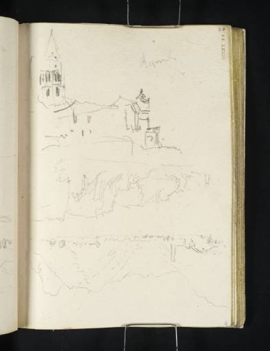 Joseph Mallord William Turner, ‘The Church of St Andéol at Bourg-Saint-Andéol; the Donzère Parade’ 1828