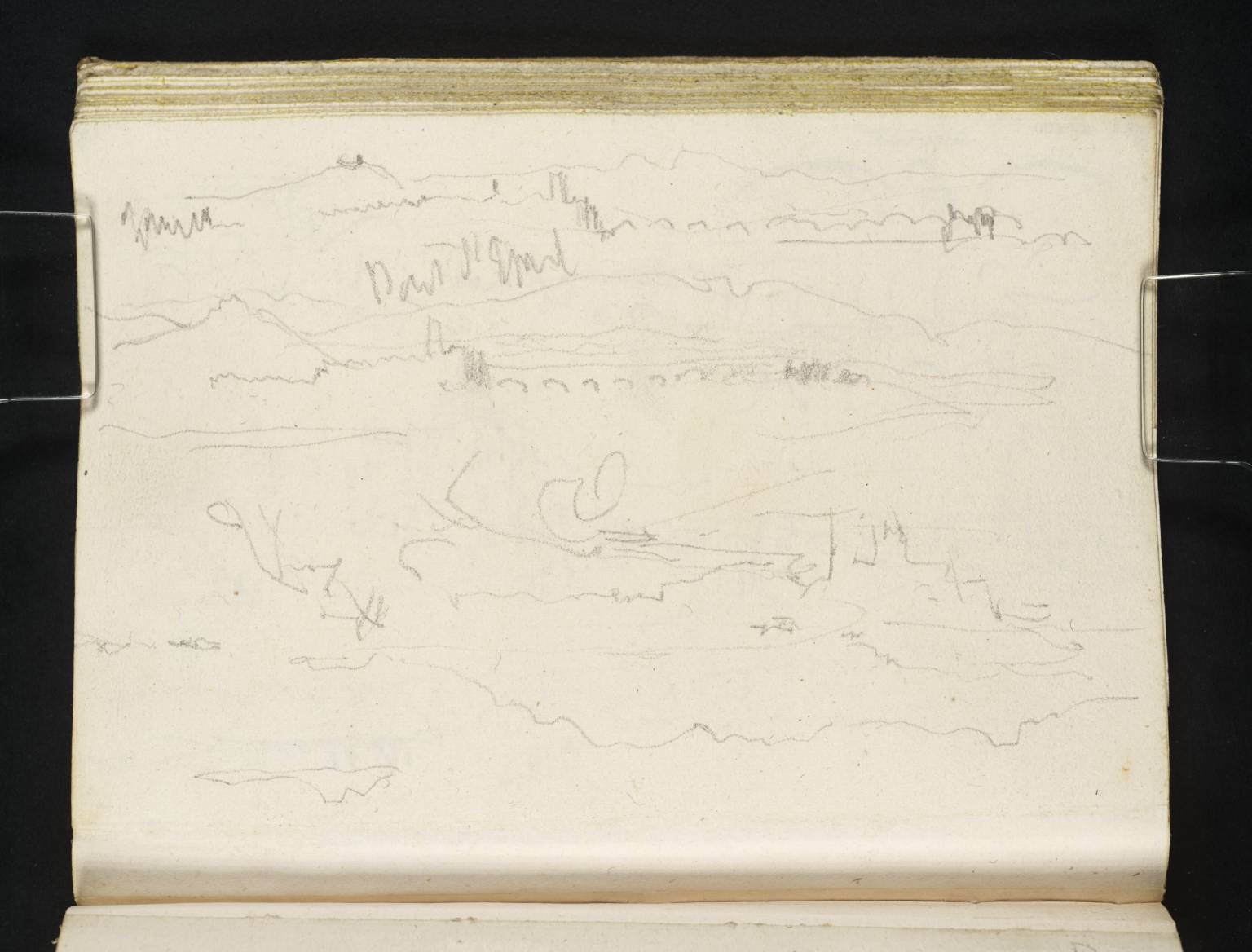 Bridge, with Mountains. Pont St ... [Turner] (?St Bénézet, at Avignon)