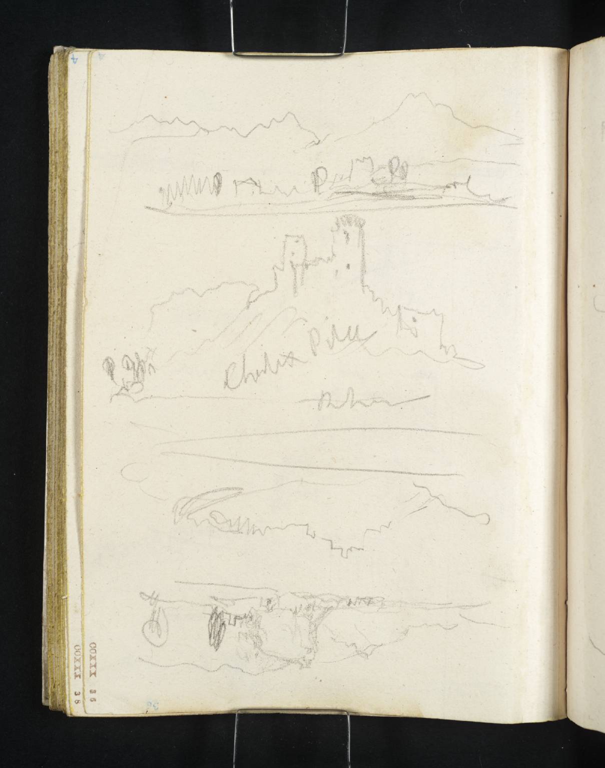 Ruins on Hill. Château ?P... [Turner]