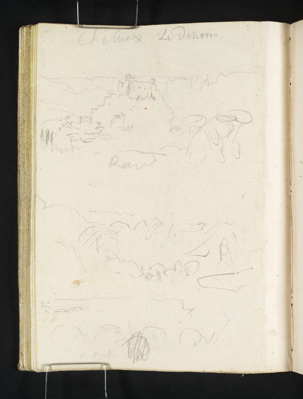 Castle on Rock. Château ?Le Dinoir [Turner]