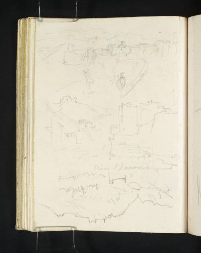 Joseph Mallord William Turner, ‘Views of Marseille, from near the Saint-Laurent Church; Hilltop buildings near Toulon’ 1828