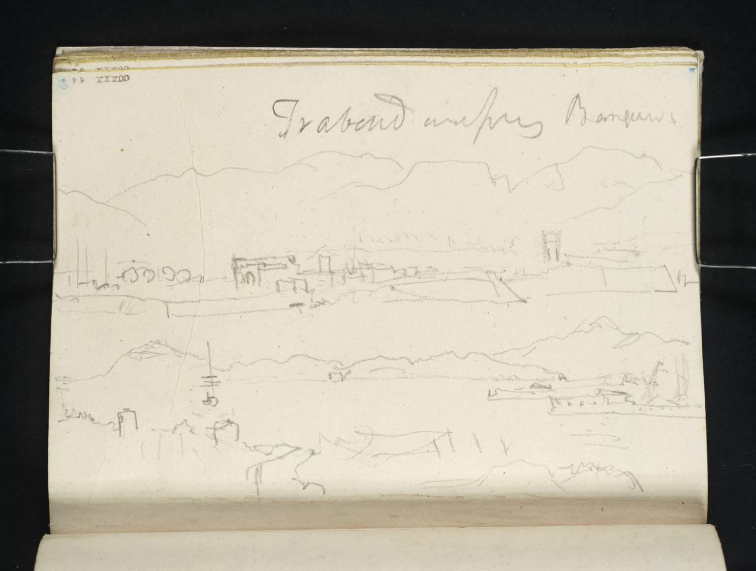River, with Mountains, ?Trabend ... Banq ... [Turner]
