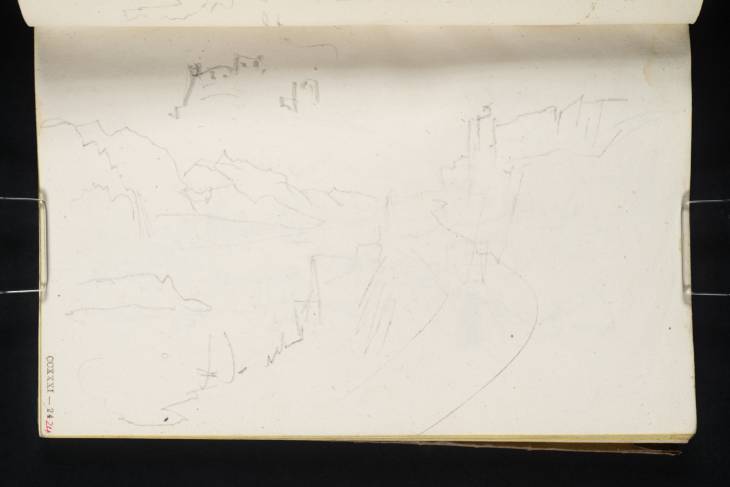 Joseph Mallord William Turner, ‘View of the Coastline to Roquebrune and Cap Martin, from the Rocher de Monaco’ 1828