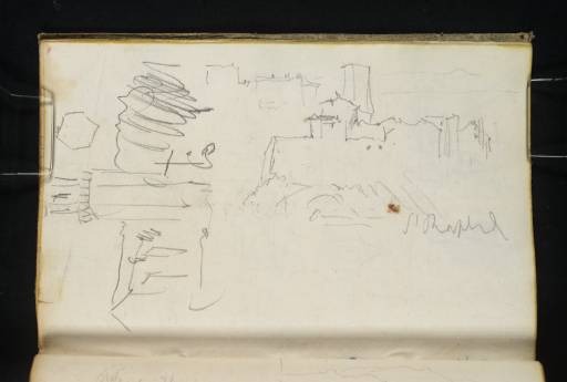 Joseph Mallord William Turner, ‘The Fortified Church of San Rafeu, Saint-Raphaël; a Study of a Church with a Tower’ 1838