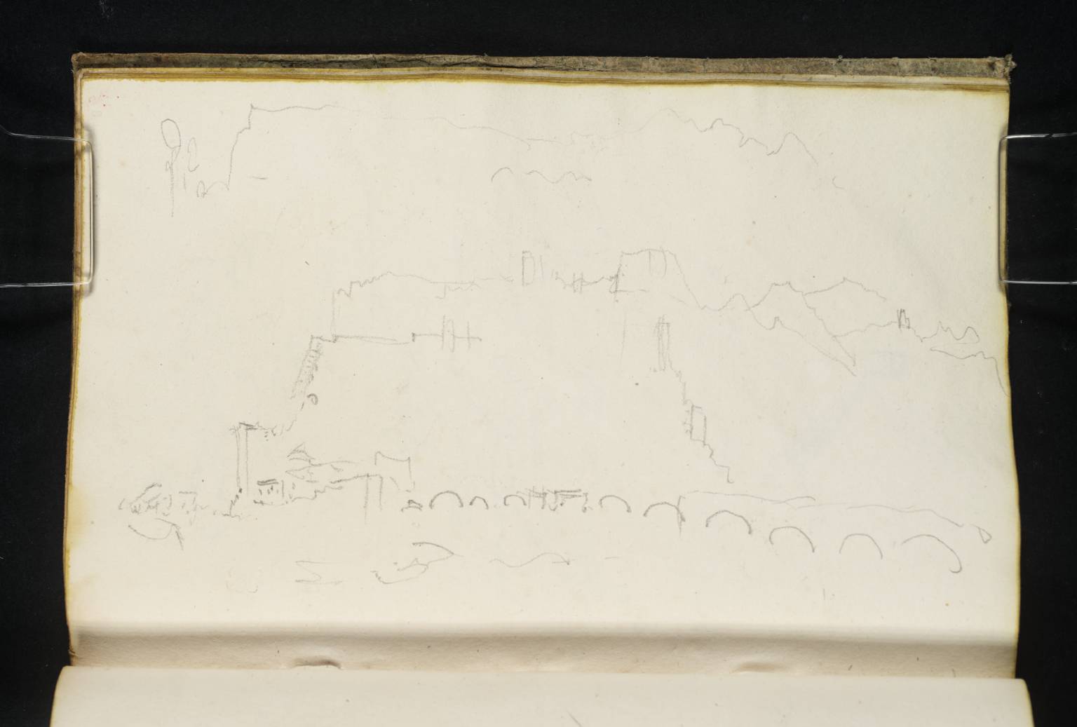 Bridge, with Town on Hill