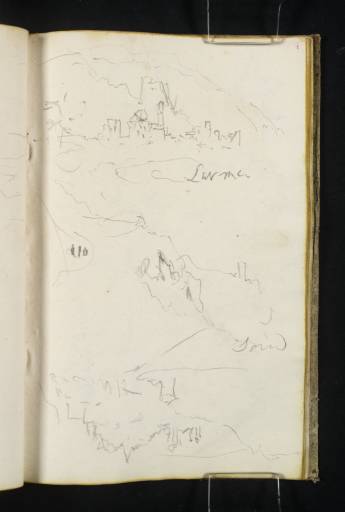 Joseph Mallord William Turner, ‘Three Views on the Ligurian Coast, Including Arma di Taggia and ?San Lorenzo al Mare’ 1838
