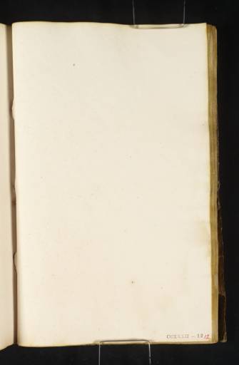 Joseph Mallord William Turner, ‘Blank’ 1838 (Blank right-hand page of sketchbook)