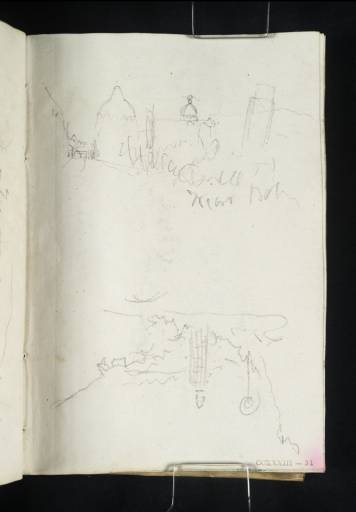 Joseph Mallord William Turner, ‘Domes and Towers: (Top) Baptistery, Cathedral and Leaning Tower at Pisa’ 1828