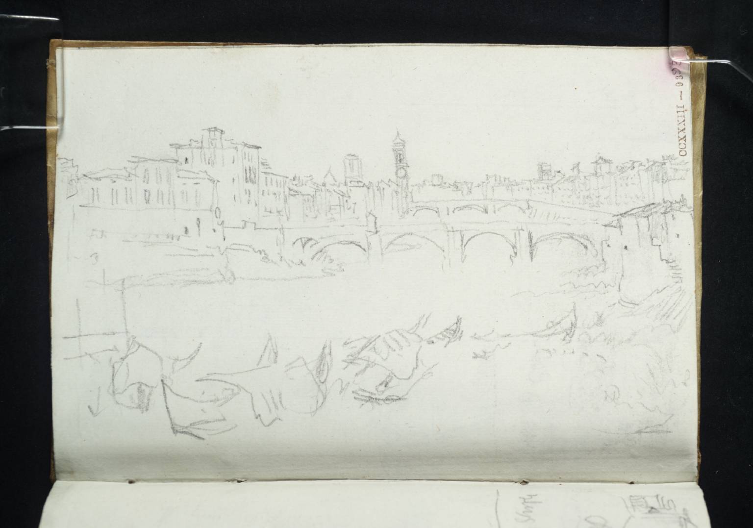 View on the Arno at Pisa, with the Ponte di Mezzo