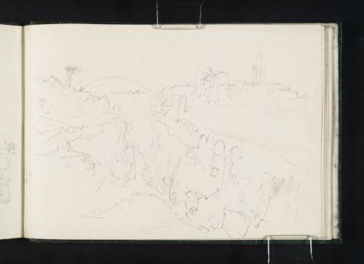 Joseph Mallord William Turner, ‘View of Nepi, with the Aqueduct and Cathedral of Santa Maria Assunta’ 1828