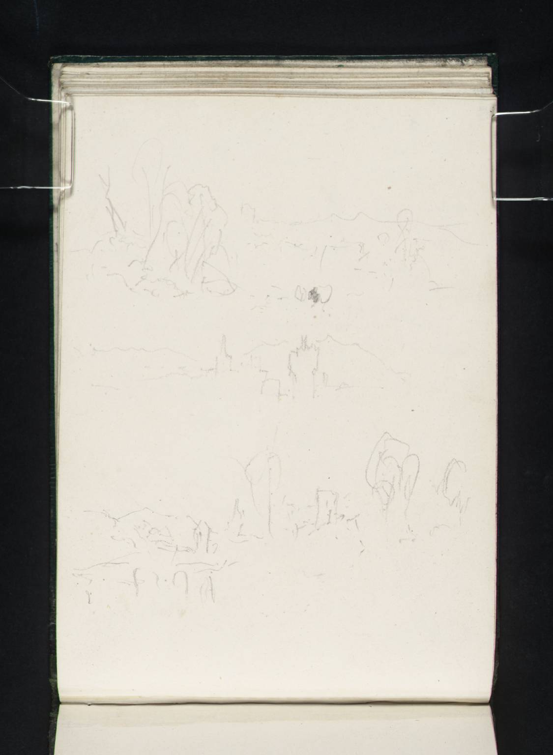 Three Views at Nepi, Showing the Rocca, Cathedral and Aqueduct