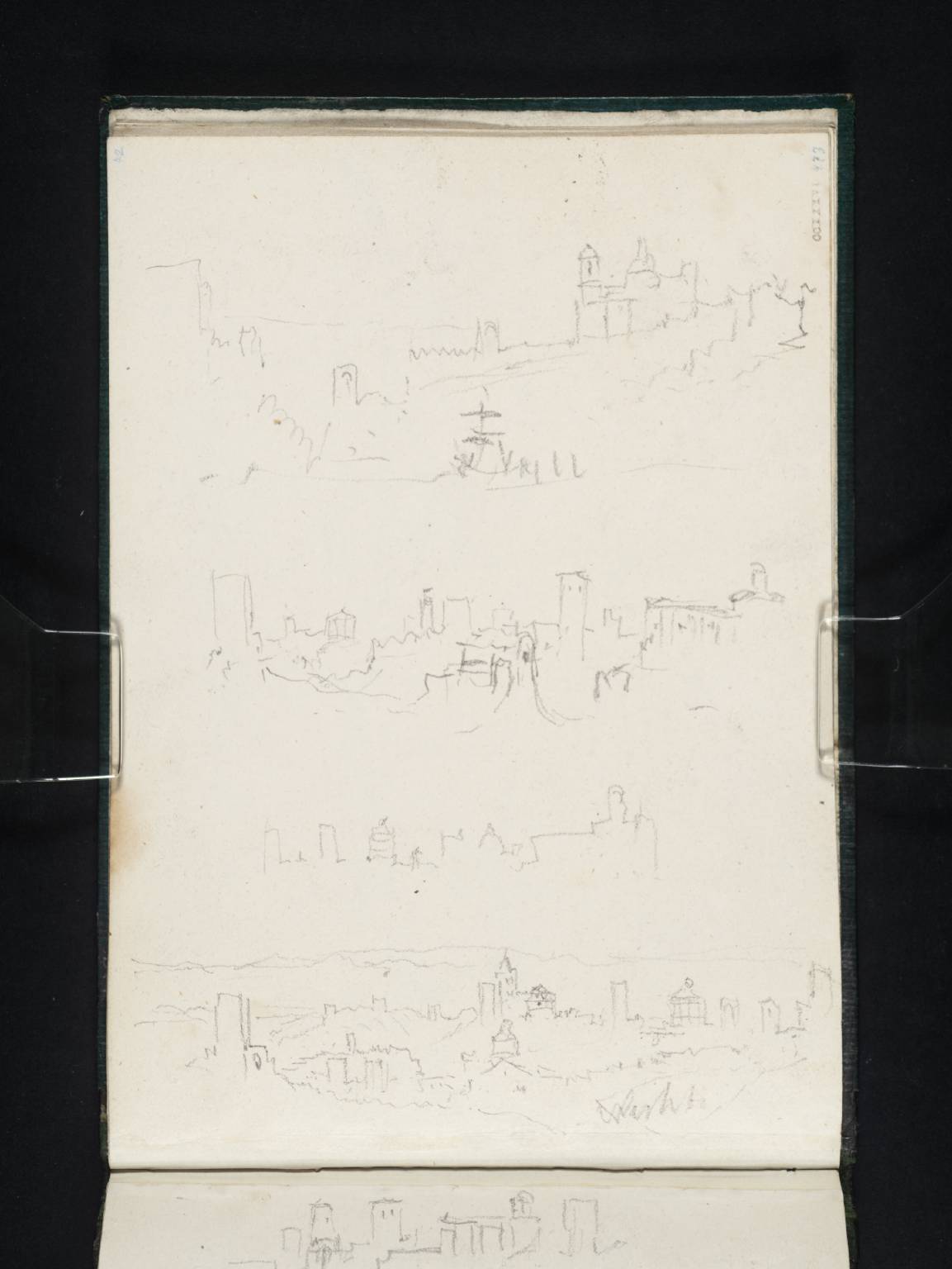 (a) S. Trinità, Viterbo; Three Panoramas of Viterbo