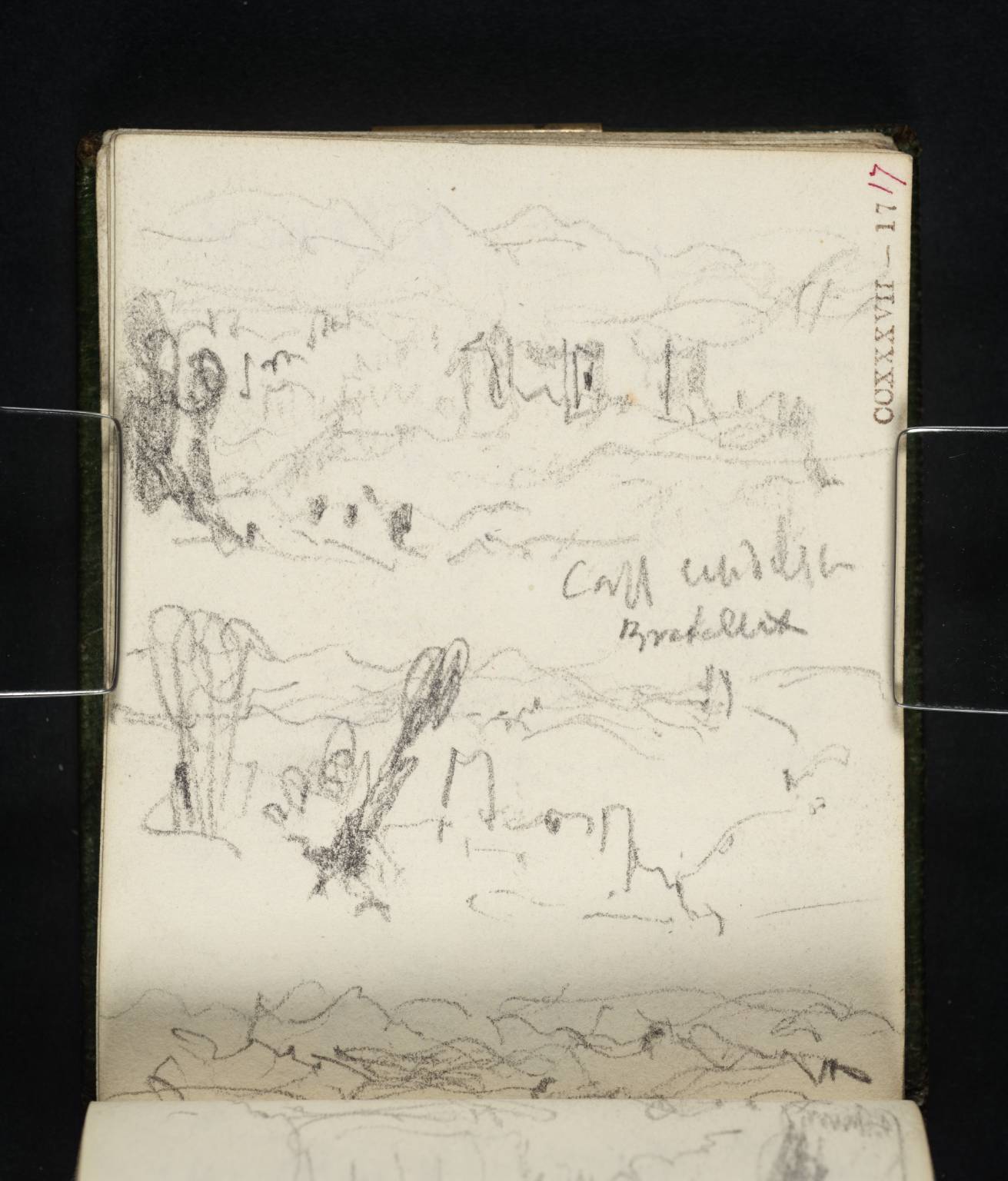 Fortress among Mountains; Three Views. Caff. Andelsa. Bruxelles [Turner]
