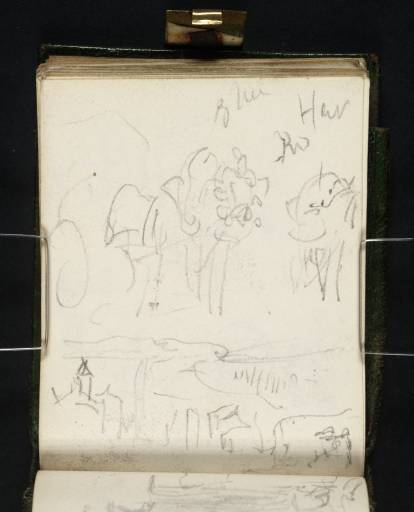 Joseph Mallord William Turner, ‘Two Horses; a Landscape with Buildings’ 1828