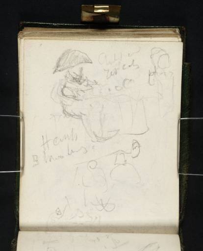 Joseph Mallord William Turner, ‘Figures, Including a Man with a Bicorn Hat’ 1828