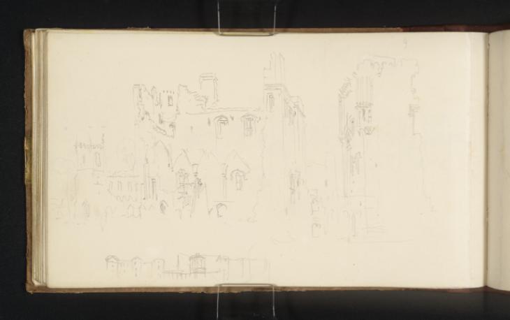 Joseph Mallord William Turner, ‘Ashby-de-la-Zouch Castle: The Kitchen Block and the Hastings Tower from the South-West, with St Helen's Church Beyond; a Study of Buildings’ 1830