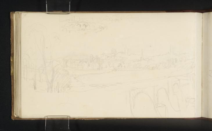 Joseph Mallord William Turner, ‘Warwick from the Warwick and Napton Canal Aqueduct over the River Avon’ 1830
