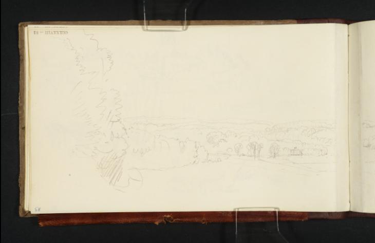 Joseph Mallord William Turner, ‘Virginia Water, with the Chinese Fishing Temple Beyond’ c.1827