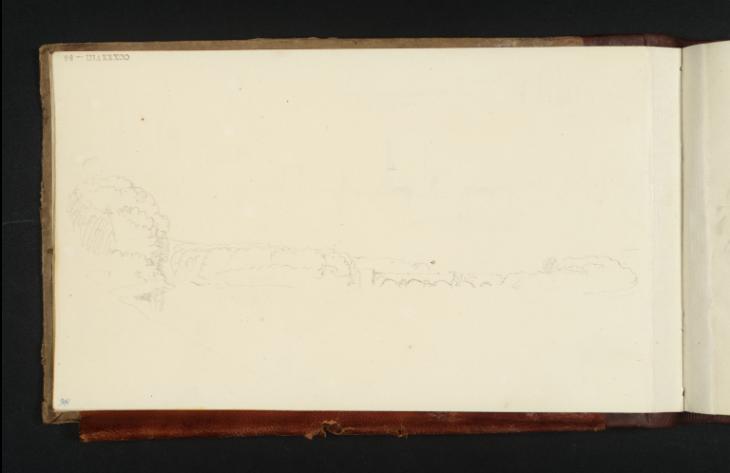 Joseph Mallord William Turner, ‘Virginia Water, with the Five Arch Bridge and the Chinese Fishing Temple’ c.1827