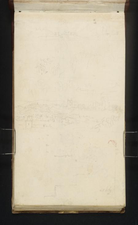 Joseph Mallord William Turner, ‘Ashby-de-la-Zouch from the West; Landscape Sketches and Diagrams’ 1830