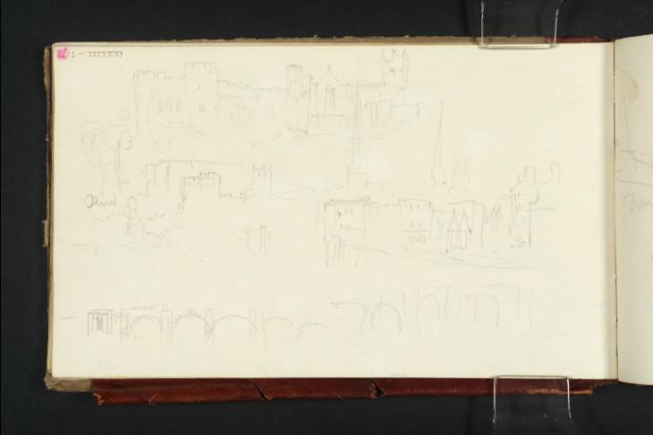 Joseph Mallord William Turner, ‘Views of Shrewsbury: The Castle and Town; the Welsh Bridge’ ?1831