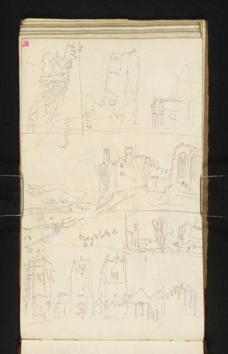 Joseph Mallord William Turner, ‘Bridgnorth: Views including the Castle, St Mary Magdalene's Church and St Leonard's Church’ ?1831
