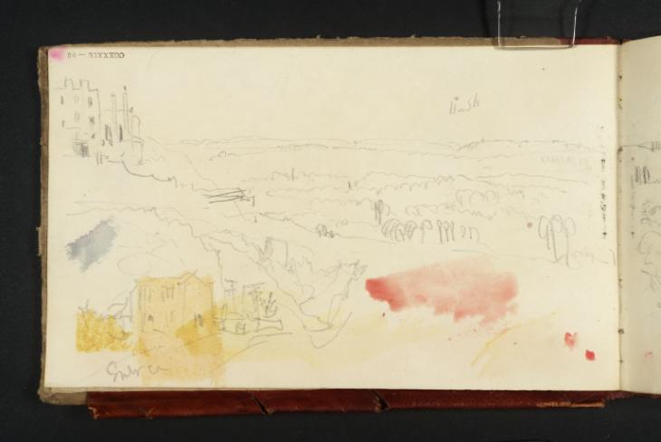 Joseph Mallord William Turner, ‘The Thames from Richmond Hill; ?Peveril Castle from Castleton’ ?1831