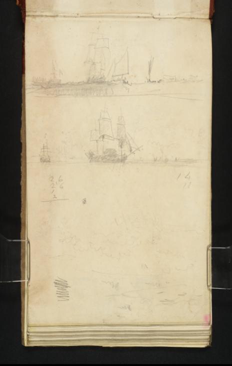 Joseph Mallord William Turner, ‘Ships and Boats Sailing; Study of a Cloudy Sky’ ?1831