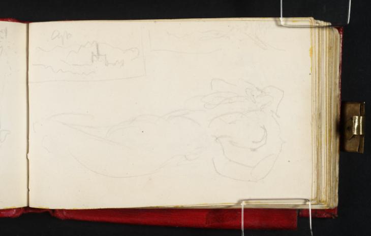 Joseph Mallord William Turner, ‘Landscape Studies; a ?Reclining Female Nude’ ?1830